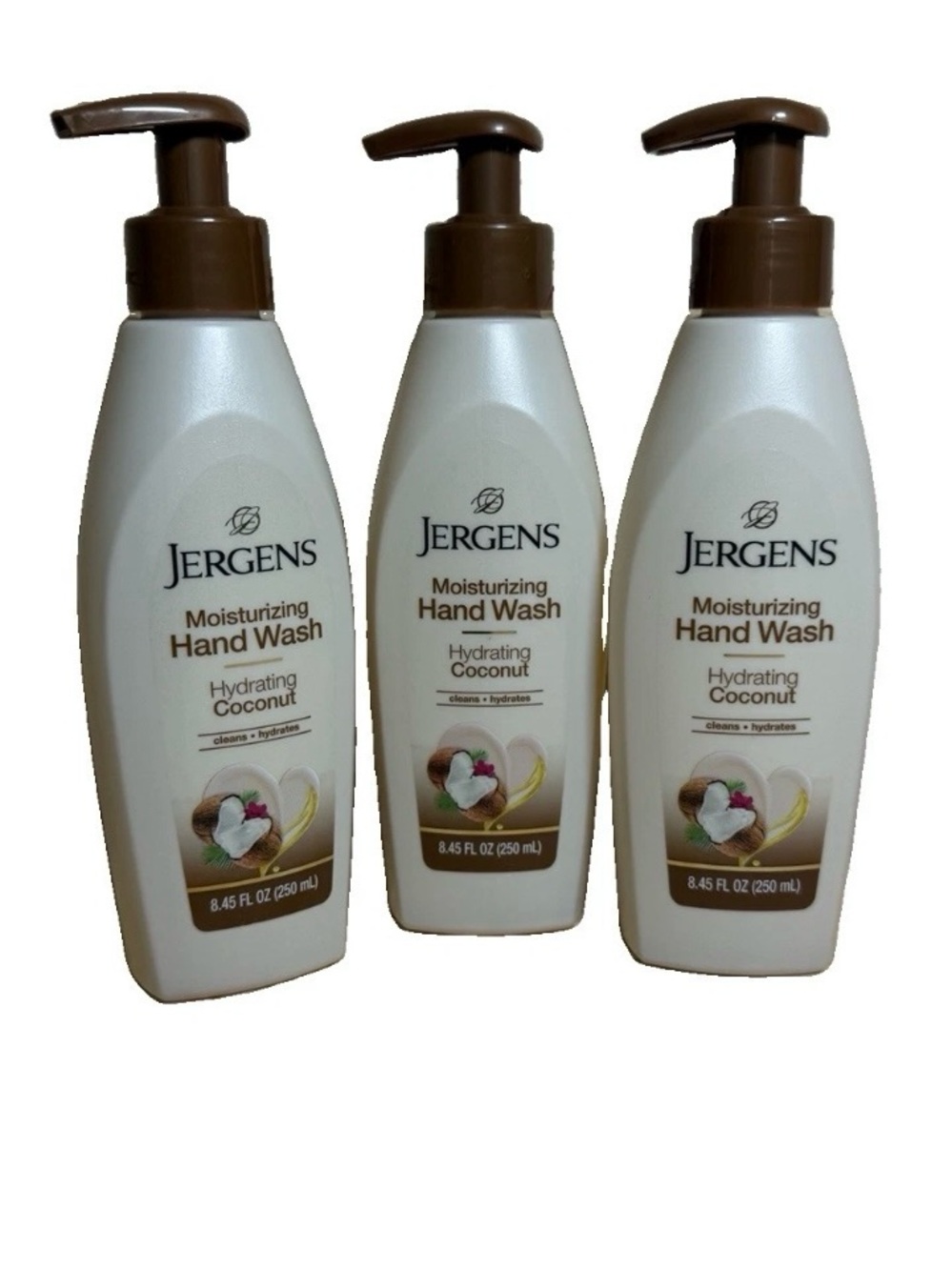 3 Pack Jergens Hydrating Coconut Moisturizing Hand Wash